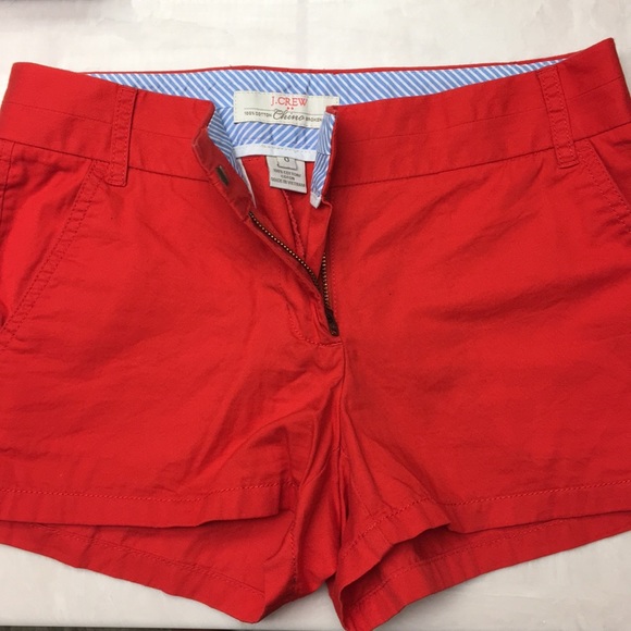 J. Crew Pants - J.Crew 100% Cotton Chino Red Shorts